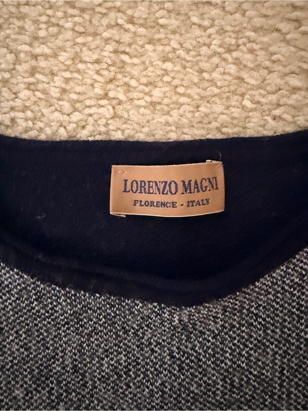 Lorenzo Magni wool sweater with patch